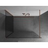 Mexen Kioto Duschwand Walk-in 100 x 70 cm, transparent, gebürstetes Kupfer - 800-100-212-65-00-070