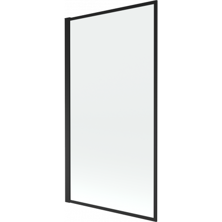 Mexen Alex Duschtrennwand für Badewanne 1-flügelig 70 x 140 cm, schwarzer Rahmen fix - 893-070-000-70-70