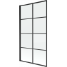 Mexen Alex Badewannenfaltwand 1-flügelig 70 x 140 cm, schwarzes Karo - 893-070-001-70-77