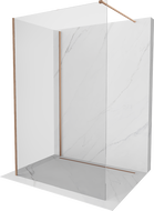 Mexen Kioto Duschwand Walk-in 100 x 80 cm, transparent, gebürstetes Kupfer - 800-100-212-65-00-080