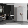 Mexen Kioto Duschwand Walk-in 110 x 85 cm, transparent, gebürstetes Kupfer - 800-110-212-65-00-085
