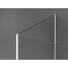 Mexen Kioto Duschwand Walk-in 130 x 70 x 40 cm, transparent, weiß - 800-130-070-221-20-00-040