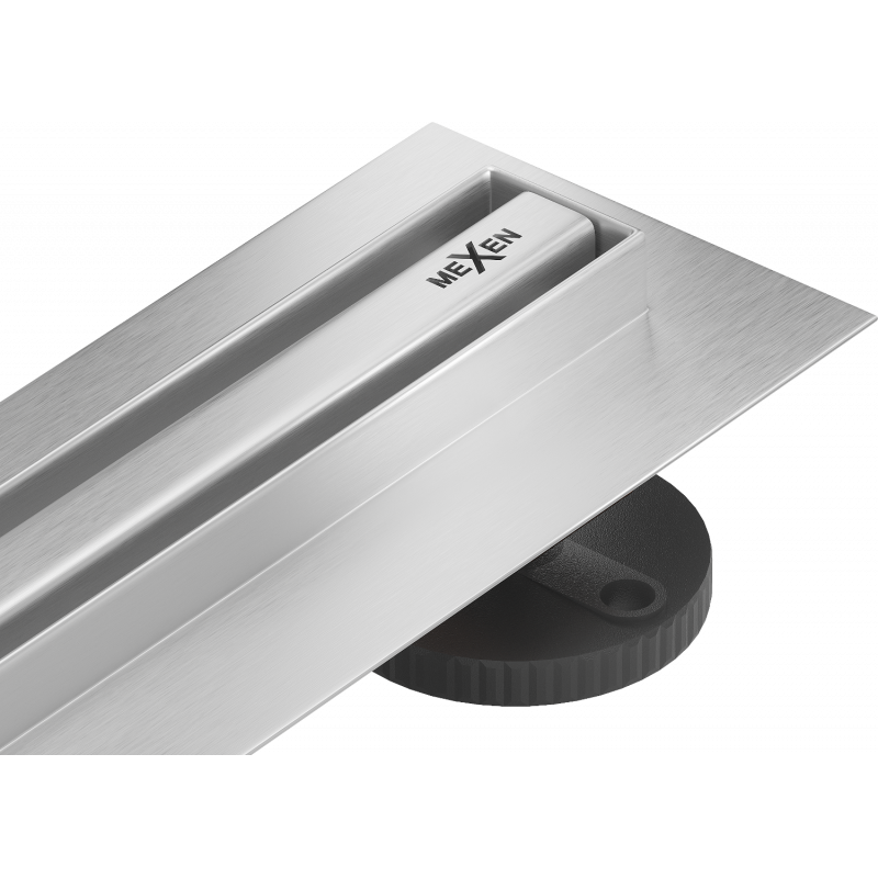 Mexen Flat 360° Slim drehbarer Linearablauf 80 cm, Inox - 1041080