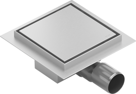 Mexen Flat quadratischer Bodenablauf 15 x 15 cm, Chrom - 1010015
