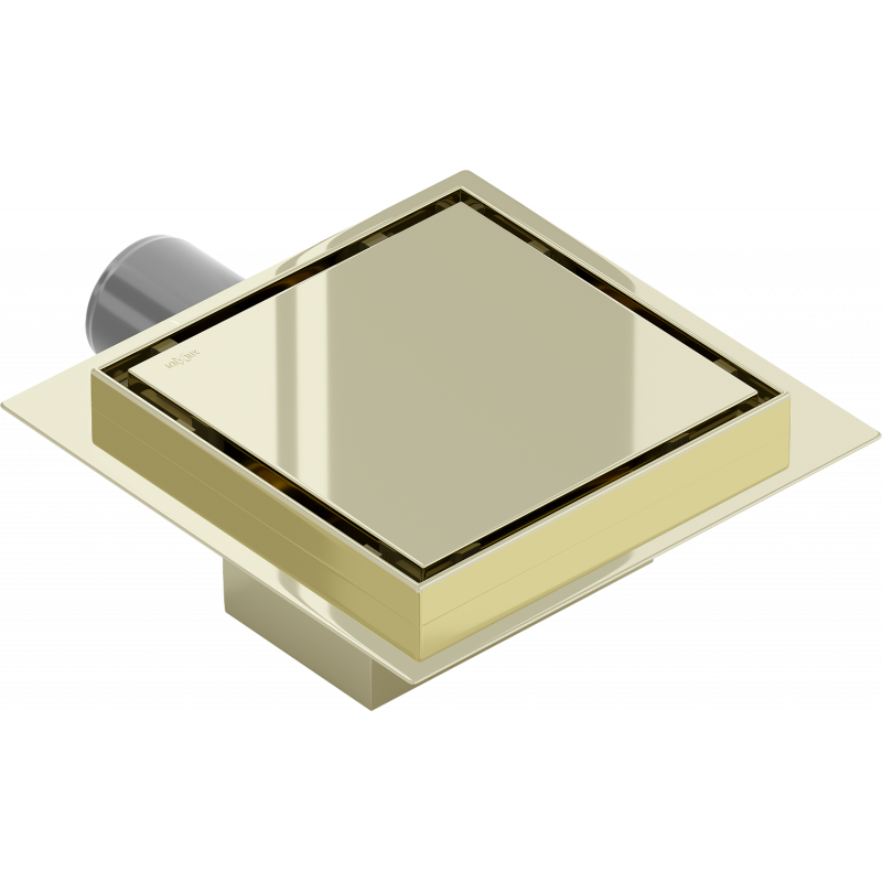 Mexen Flat-Q M13 Bodenablauf quadratisch 12 x 12 cm, gold - 1510012