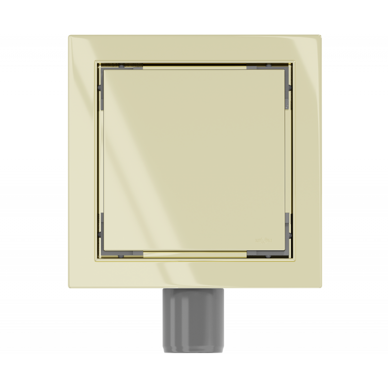 Mexen Flat-Q M13 Bodenablauf quadratisch 12 x 12 cm, gold - 1510012