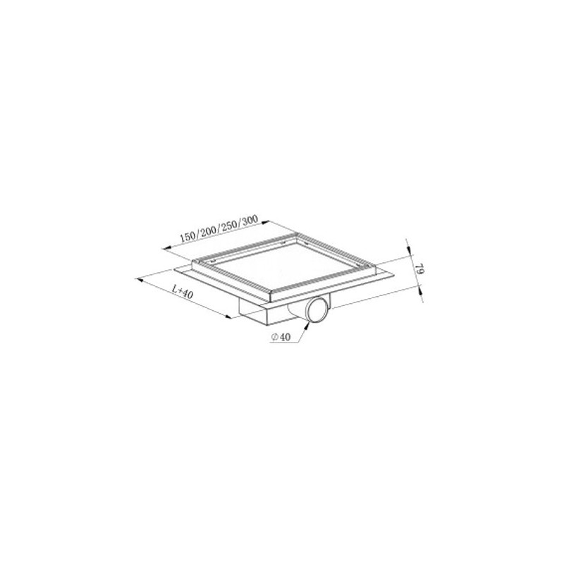 Mexen Flat-Q M13 quadratische Bodenablauf 15 x 15 cm, gold - 1510015