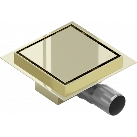 Mexen Flat-Q M13 quadratische Bodenablauf 15 x 15 cm, gold - 1510015