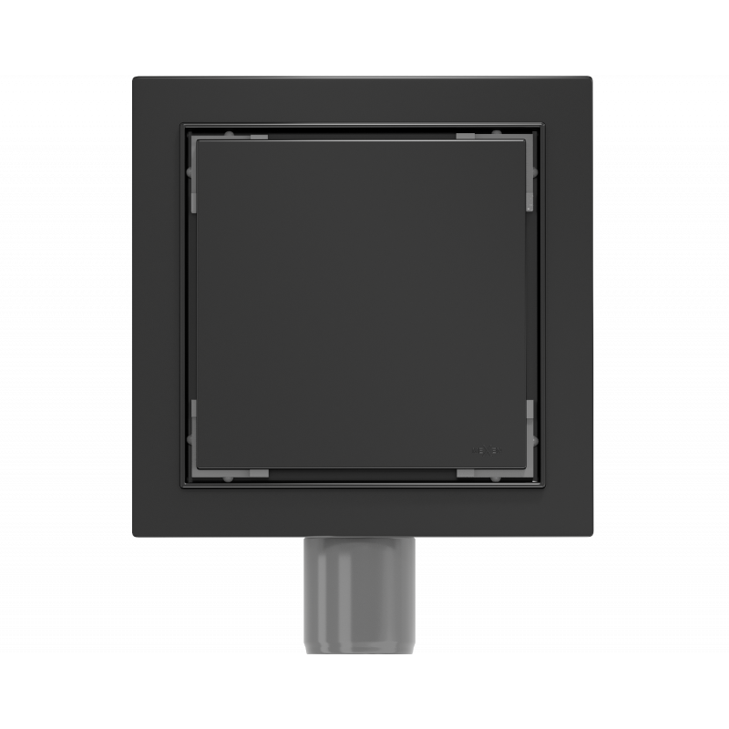 Mexen Flat-Q M13 quadratischer Bodenablauf 12 x 12 cm, schwarz - 1710012