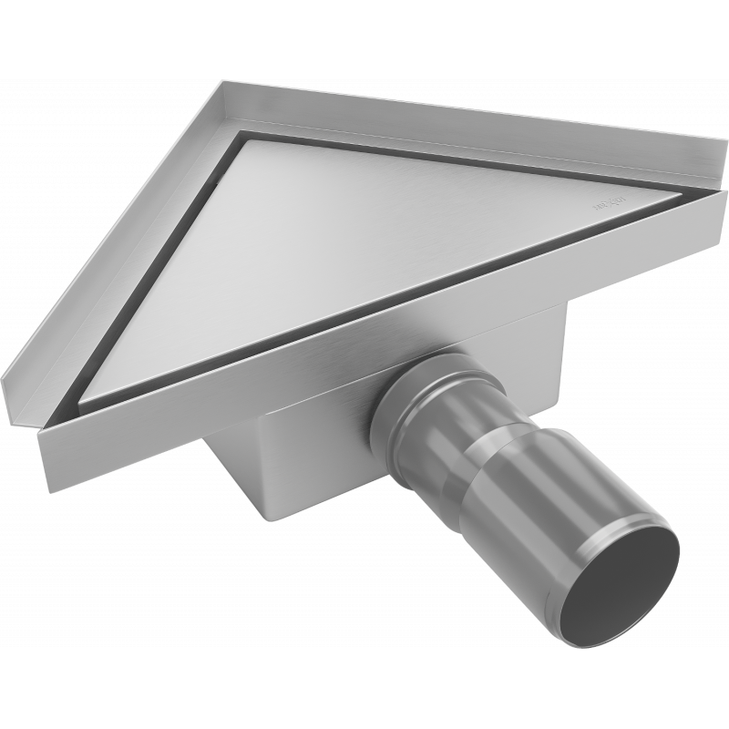 Mexen Flat-T M13 dreieckiger Bodeneinlauf 20 x 20 cm, Inox - 1010320