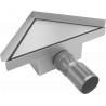 Mexen Flat-T M13 dreieckiger Bodeneinlauf 20 x 20 cm, Inox - 1010320