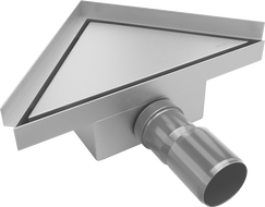 Mexen Flat-T M13 dreieckig Bodenablauf 20 x 20 cm, Inox - 1010320