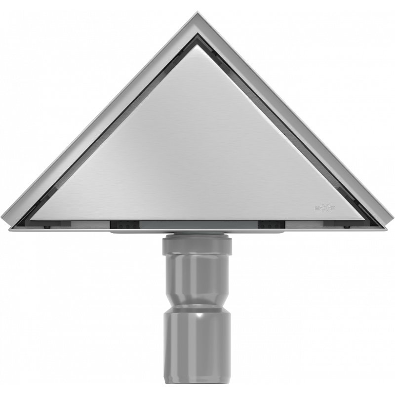 Mexen Flat-T M13 dreieckiger Bodeneinlauf 20 x 20 cm, Inox - 1010320