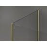 Mexen Kioto Duschwand Walk-in 125 x 80 x 30 cm, transparent, gold - 800-125-080-221-50-00-030