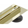 Mexen Flat 360° Slim rotierender Linienablauf 60 cm, golden - 1541060