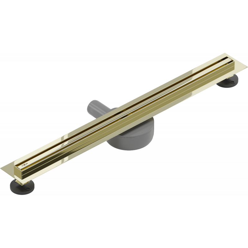 Mexen Flat 360° Slim rotierender Linienablauf 60 cm, golden - 1541060