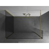 Mexen Kioto Duschwand Walk-in 140 x 85 x 30 cm, transparent, gold - 800-140-085-221-50-00-030