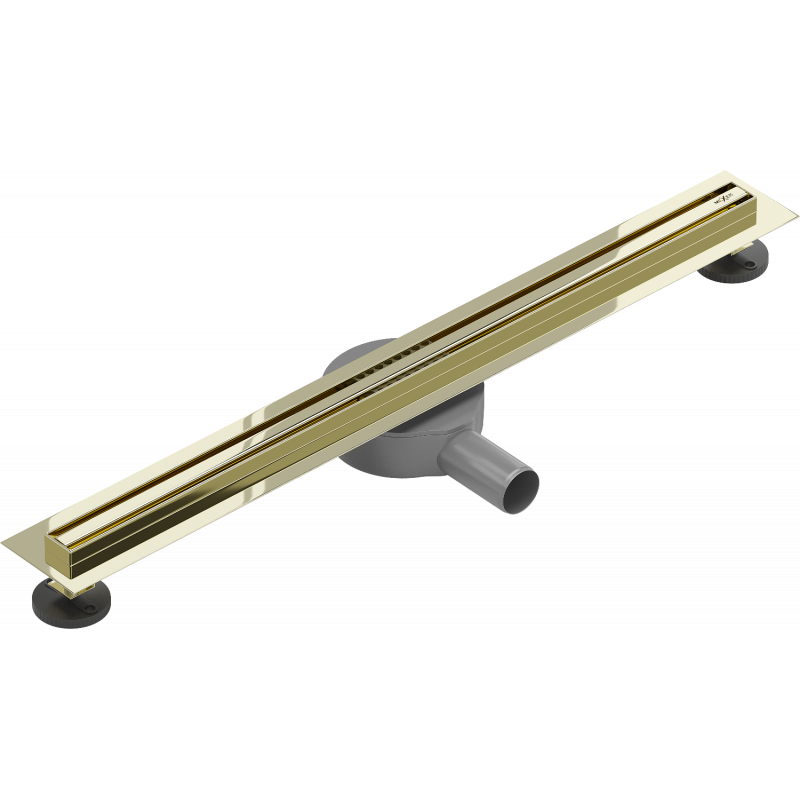 Mexen Flat 360° Slim rotierender Linienablauf 60 cm, golden - 1541060