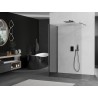 Mexen Kioto Duschwand Walk-in 140 x 95 cm, transparent, gun grau gebürstet - 800-140-212-66-00-095