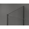 Mexen Kioto Duschwand Walk-in 140 x 95 cm, transparent, gun grau gebürstet - 800-140-212-66-00-095