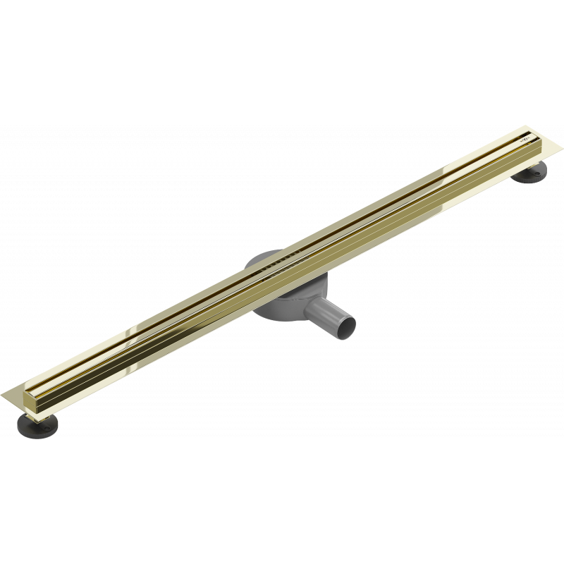 Mexen Flat 360° Slim Drehbarer Linienablauf 80 cm, Gold - 1541080