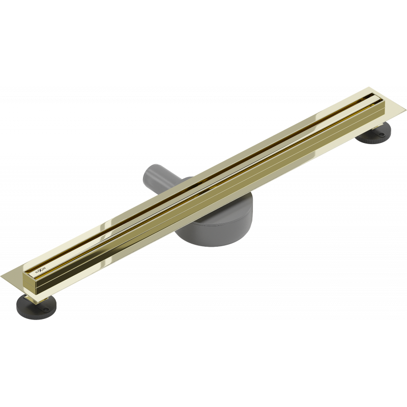 Mexen Flat 360° Slim Drehbarer Linienablauf 70 cm, gold - 1541070