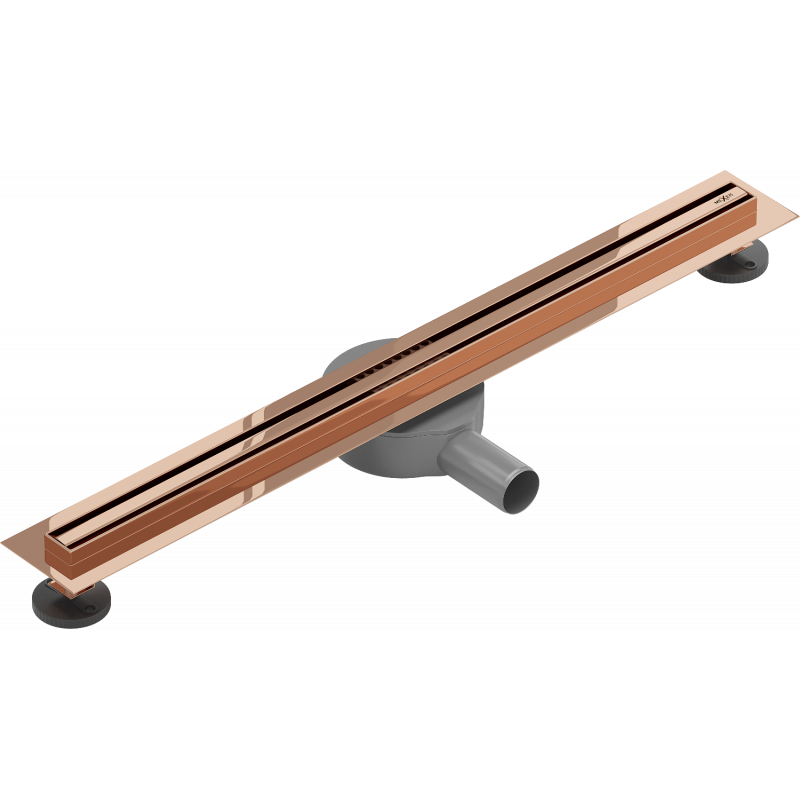 Mexen Flat 360° Slim 70 cm drehbarer Linienablauf, Roségold - 1641070