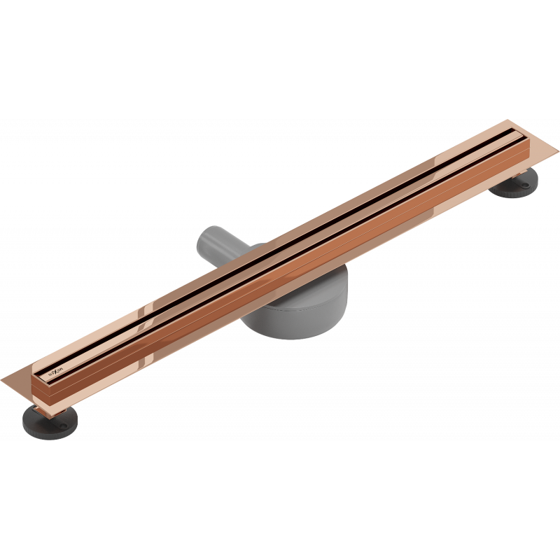 Mexen Flat 360° Slim drehbarer Linienabfluss 60 cm, Roségold - 1641060