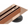 Mexen Flat 360° Slim drehbarer Linienabfluss 120 cm, Roségold - 1641120