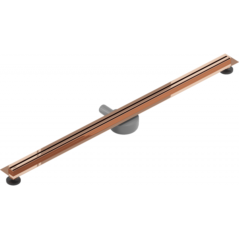 Mexen Flat 360° Slim Rotationslinearablauf 110 cm, Roségold - 1641110