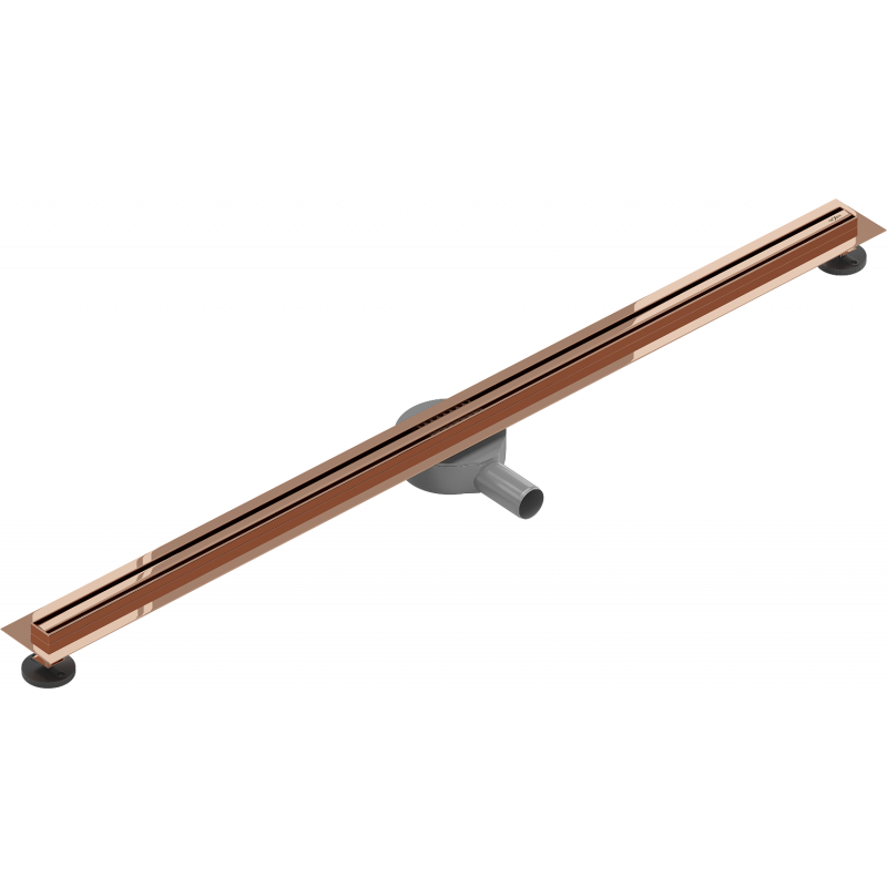 Mexen Flat 360° Slim Rotationslinearablauf 110 cm, Roségold - 1641110