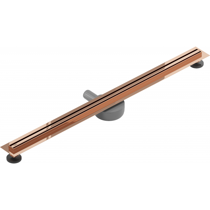 Mexen Flat 360° Slim drehbarer Linearablauf 100 cm, Roségold - 1641100