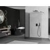 Mexen Kioto Duschwand Walk-in 110 x 75 cm, transparent, schwarz - 800-110-212-70-00-075