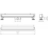 Mexen Flat Wall Linienwandablauf 2-in-1 120 cm, schwarz - 1730120