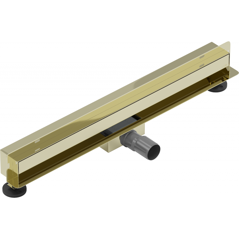 Mexen Flat Wall Wandablauf linear 2-in-1 60 cm, gold - 1530060