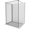 Mexen Kioto Duschwand Walk-in 120 x 100 cm, schwarzer Rahmen, schwarz - 800-120-212-70-70-100