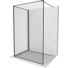 Mexen Kioto Duschwand Walk-in 140 x 110 cm, schwarzer Rahmen, schwarz - 800-140-212-70-70-110