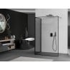 Mexen Kioto Duschwand Walk-in 120 x 120 cm, schwarzer Rahmen, schwarz - 800-120-212-70-70-120