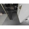 Mexen Kioto Duschwand Walk-in 130 x 100 x 40 cm, transparent, gebürstetes Gold - 800-130-100-221-55-00-040