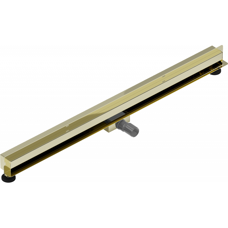 Mexen Flat Wall Wandablauf 2-in-1, 120 cm, gold - 1530120