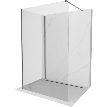 Mexen Kioto Dusche Walk-in 130 x 70 cm, transparent, gun metal - 800-130-212-95-00-070