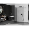 Mexen Kioto Duschwand Walk-in 90 x 90 cm, transparent, Gun Metal - 800-090-212-95-00-090