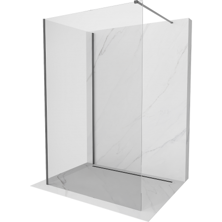 Mexen Kioto Duschwand Walk-in 110 x 105 cm, transparent, Gun Metal - 800-110-212-95-00-105