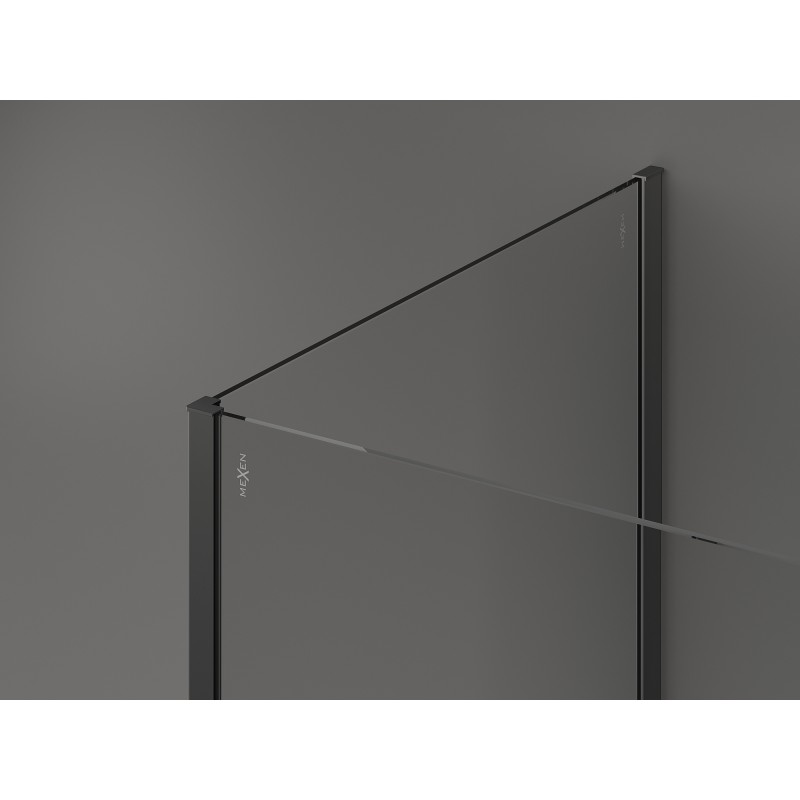 Mexen Kioto Duschwand Walk-in 105 x 100 cm, transparent, Gun Metal - 800-105-212-95-00-100