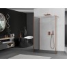 Mexen Kioto Duschwand Walk-in 90 x 70 x 30 cm, transparent, Roségold - 800-090-070-221-60-00-030