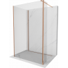 Mexen Kioto Duschwand Walk-in 100 x 70 x 30 cm, transparent, roségold - 800-100-070-221-60-00-030