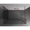 Mexen Kioto Duschwand Walk-in 110 x 75 x 30 cm, transparent, Roségold - 800-110-075-221-60-00-030