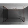 Mexen Kioto Duschwand Walk-in 100 x 80 x 30 cm, transparent, Roségold - 800-100-080-221-60-00-030