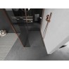 Mexen Kioto Duschwand Walk-in 125 x 90 x 30 cm, transparent, Roségold - 800-125-090-221-60-00-030
