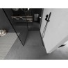 Mexen Kioto Duschwand Walk-in 120 x 90 cm, schwarzer Rahmen, Gun Metal - 800-120-212-95-70-090